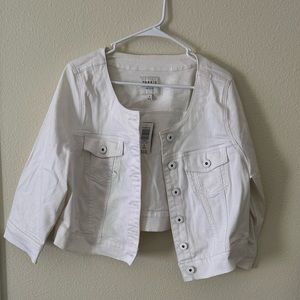 White Torrid denim jacket